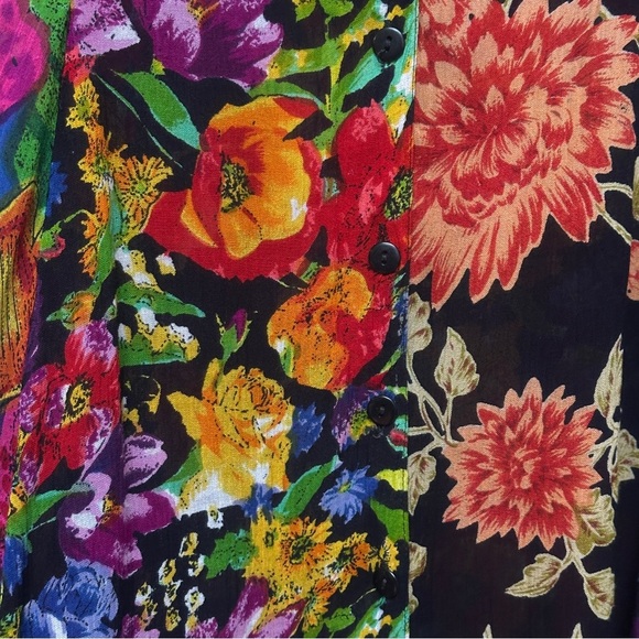 Jasmine by K.V.M Floral Sheer Maxi Dress Size Medium - Picture 3 of 10